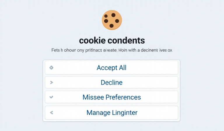 Illustration of a cookie consent banner on a website